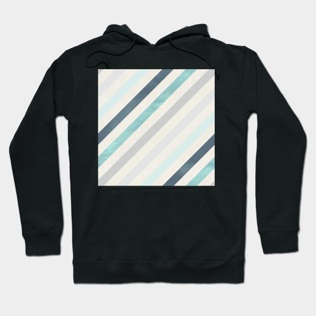 Diagonal Stripes in Blue and Silver Hoodie by greenoriginals